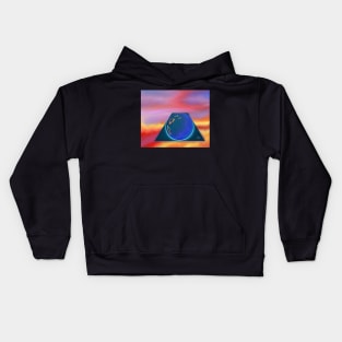 Trippy Planet Moon Space Abstract Pastel Void Sci Fi Glowing Sunset Artwork Unique Cool Kids Hoodie